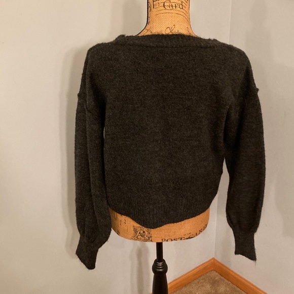 Topshop Charcoal Button-Up Cardigan Women Size 4-6 - Picture 3 of 10